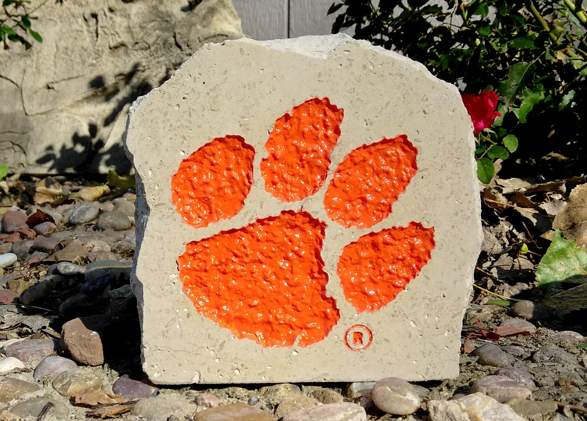 Show your love for the Clemson Tigers when you add this Engraved Limestone Decorative Stone to your collection.