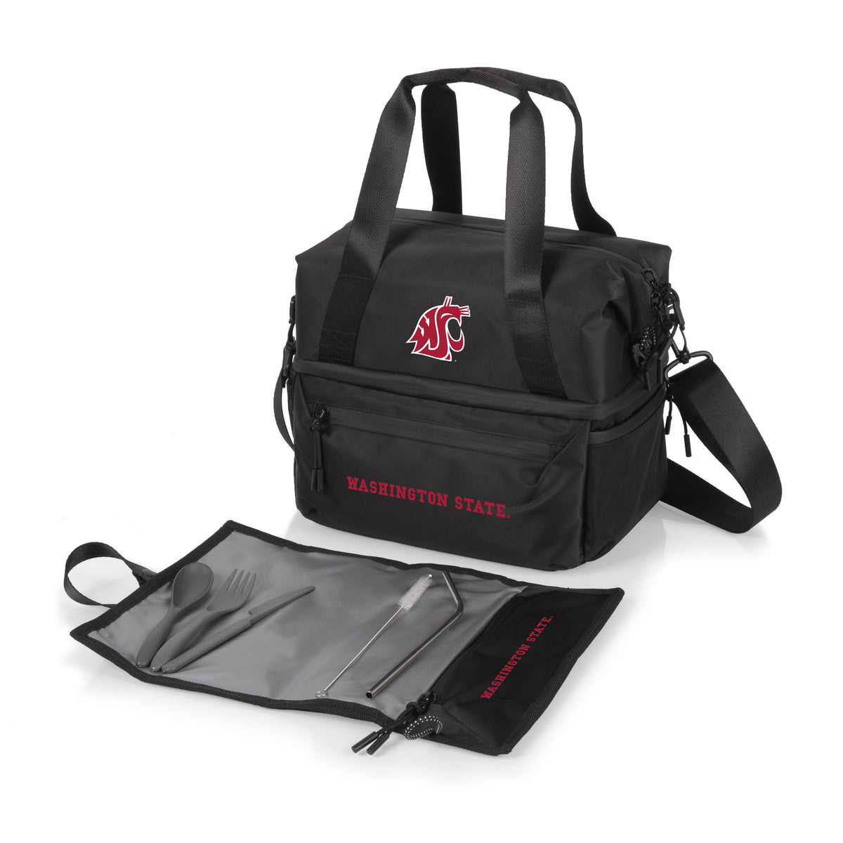 Washington State Cougars Eco-Friendly Lunch Bag Cooler with Utensils