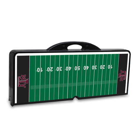 Texas A&M Aggies Picnic Table Portable Folding Table with Seats - Football