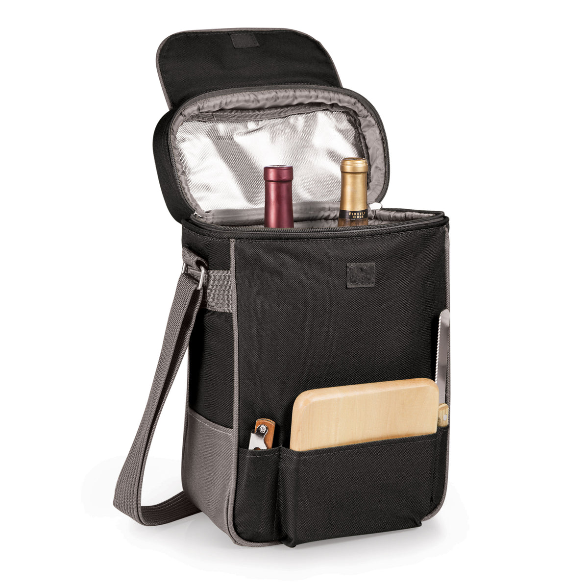 TCU Horned Frogs Duet Wine & Cheese Tote - Grey