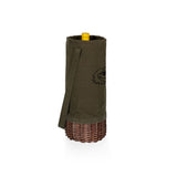 Kansas Jayhawks Malbec Insulated Canvas and Willow Wine Bottle Basket