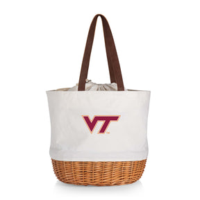 Virginia Tech Hokies Coronado Canvas and Willow Basket Tote