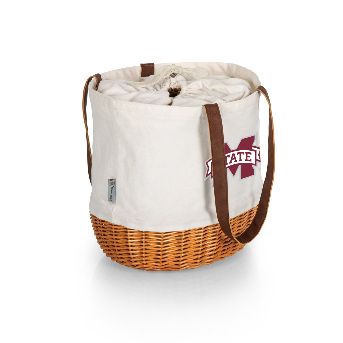 Mississippi State Bulldogs Coronado Canvas and Willow Basket Tote