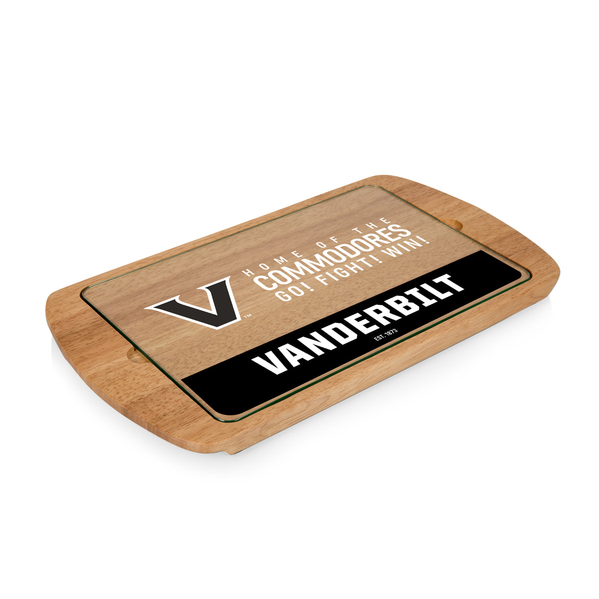 Vanderbilt Commodores Billboard Glass Top Serving Tray