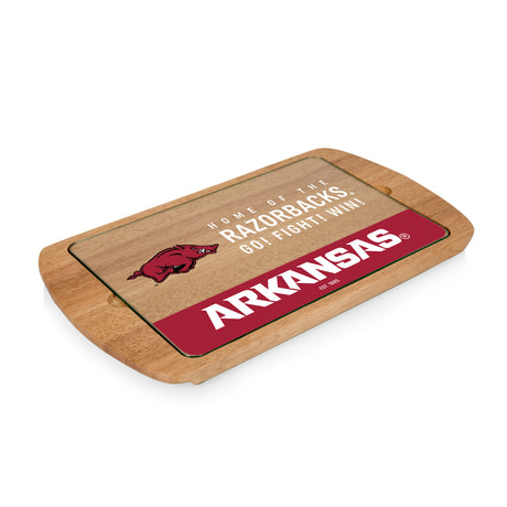 Arkansas Razorbacks Billboard Glass Top Serving Tray