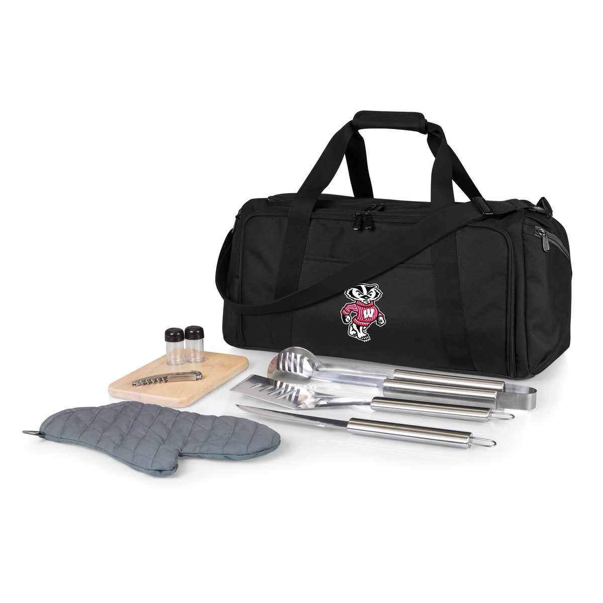 Wisconsin Badgers BBQ Kit Grill Set & Cooler