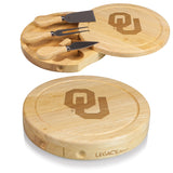 Oklahoma Sooners Brie Cheese Cutting Board & Tools Set