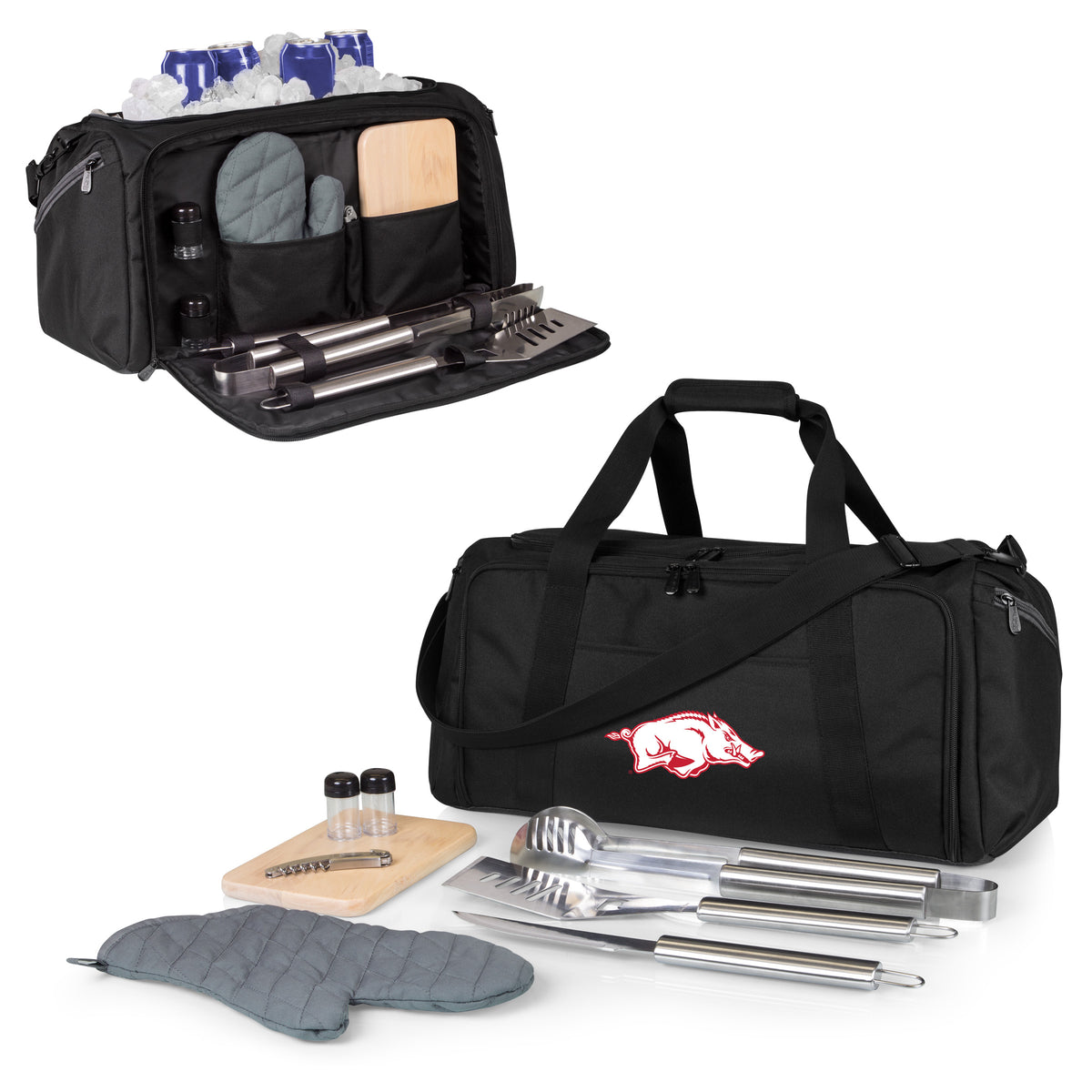 Arkansas Razorbacks BBQ Kit Grill Set & Cooler