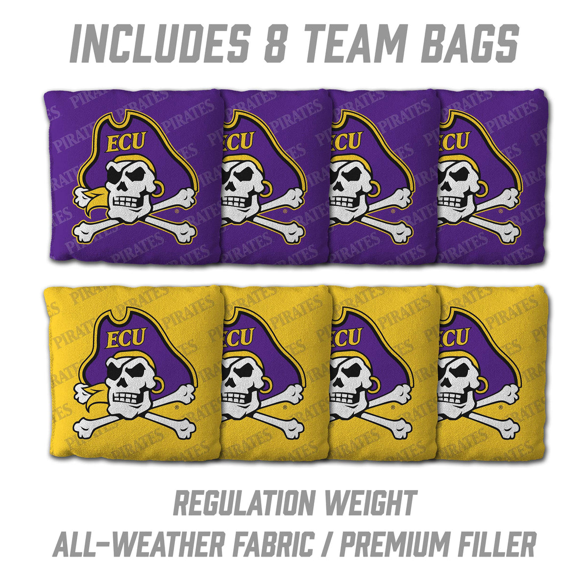 East Carolina Pirates 2x3 All Wood Cornhole Game Set