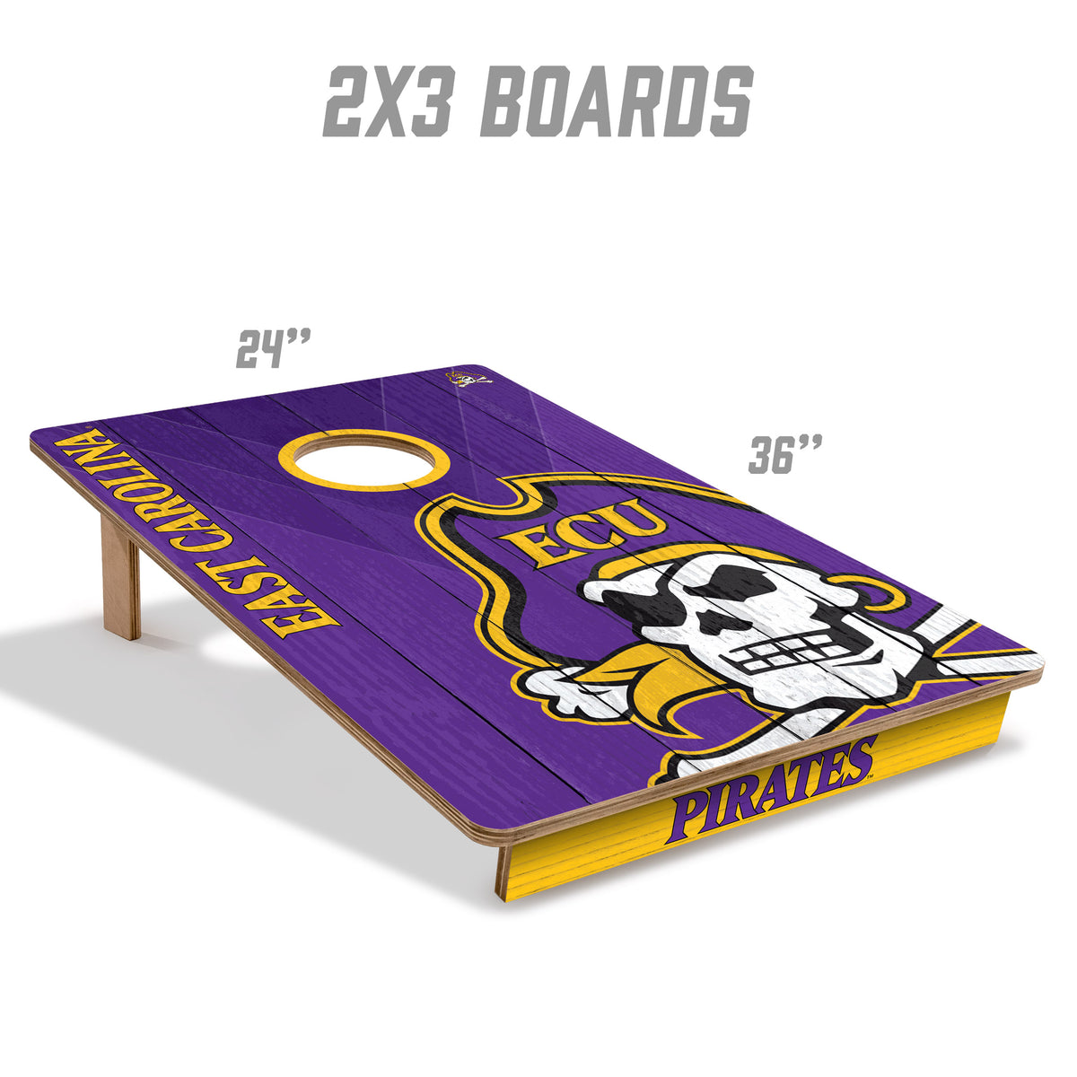 East Carolina Pirates 2x3 All Wood Cornhole Game Set