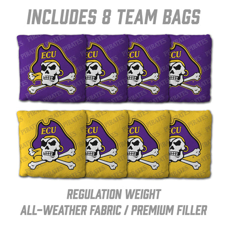 East Carolina Pirates 2x4 All Wood Cornhole Game Set