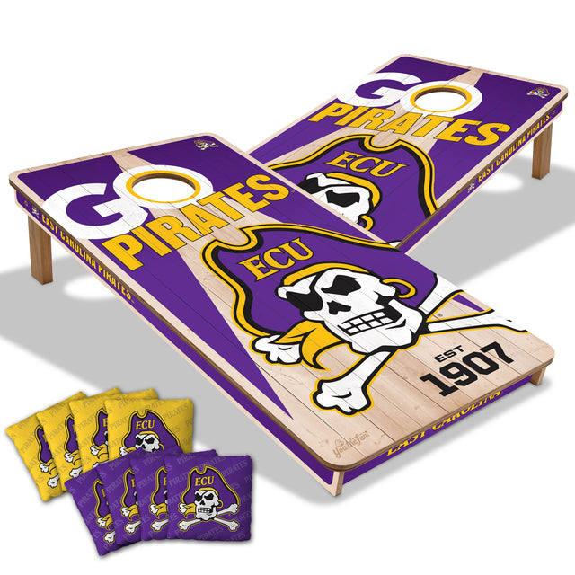 East Carolina Pirates 2x4 All Wood Cornhole Game Set