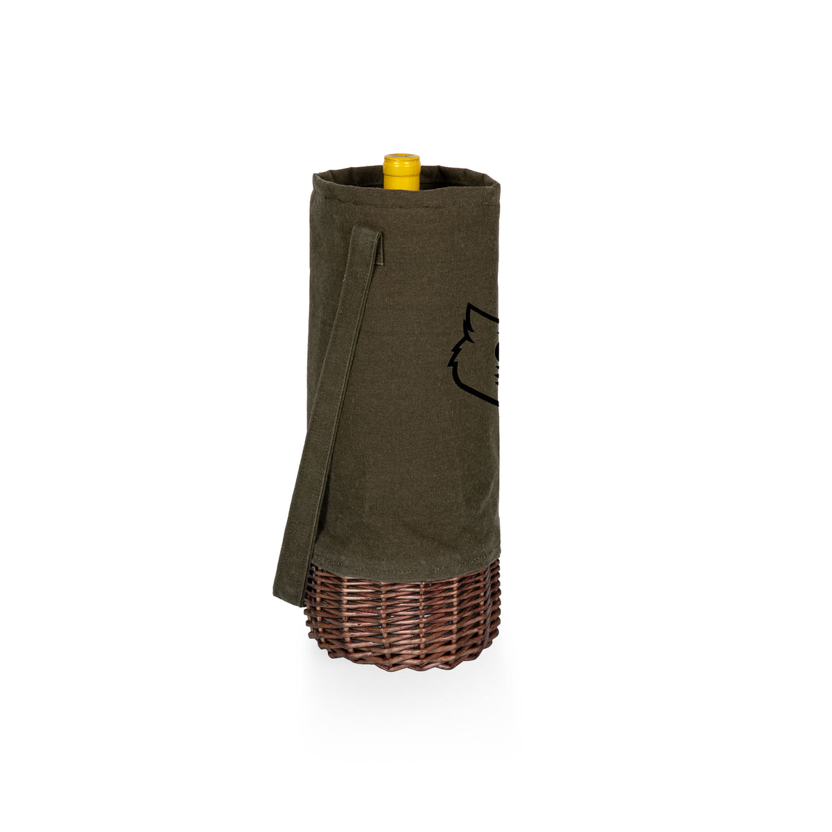 Louisville Cardinals Malbec Insulated Canvas and Willow Wine Bottle Basket