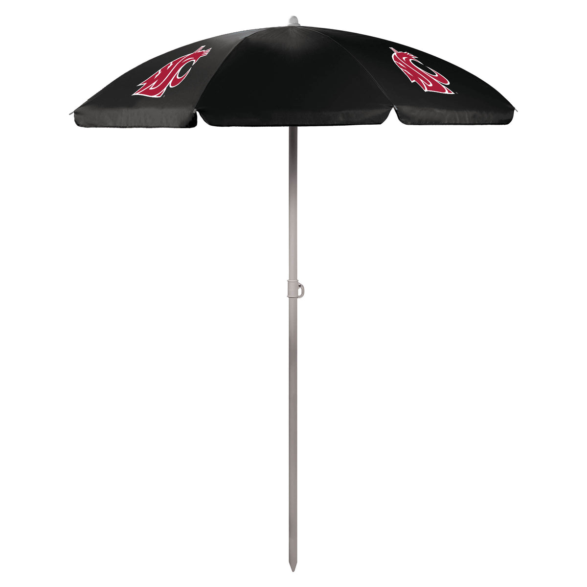 Washington State Cougars 5.5 Ft. Portable Beach Umbrella - Black
