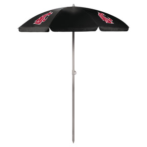 Washington State Cougars 5.5 Ft. Portable Beach Umbrella - Black