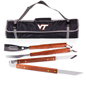 Virginia Tech Hokies 3-Piece BBQ Tote & Grill Set