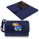 Kansas Jayhawks Outdoor Picnic Blanket and Tote - Blue