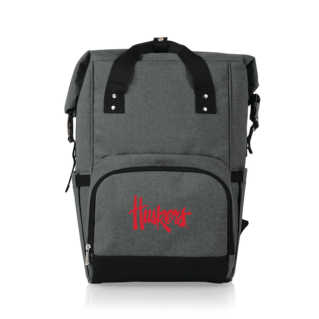 Nebraska Huskers On The Go Roll-Top Cooler Backpack