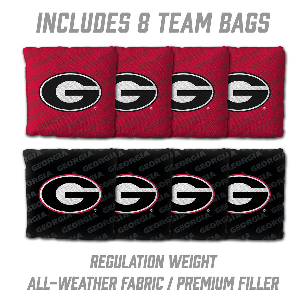 Georgia Bulldogs 2x3 All Wood Cornhole Game Set