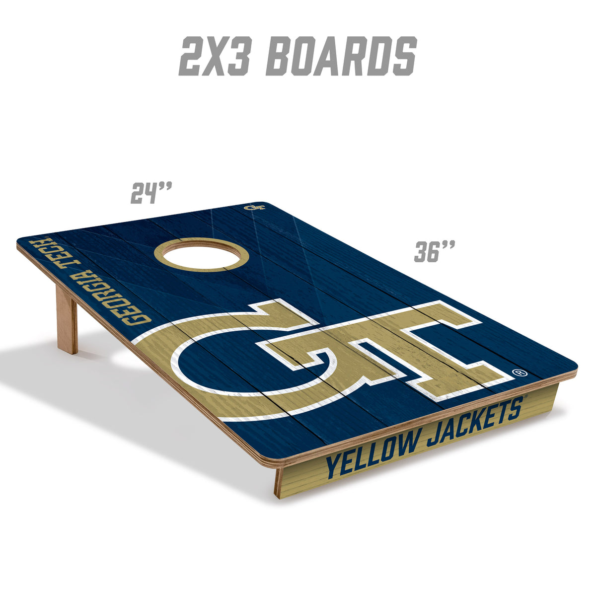 Georgia Tech Yellow Jackets 2x3 All Wood Cornhole Game Set