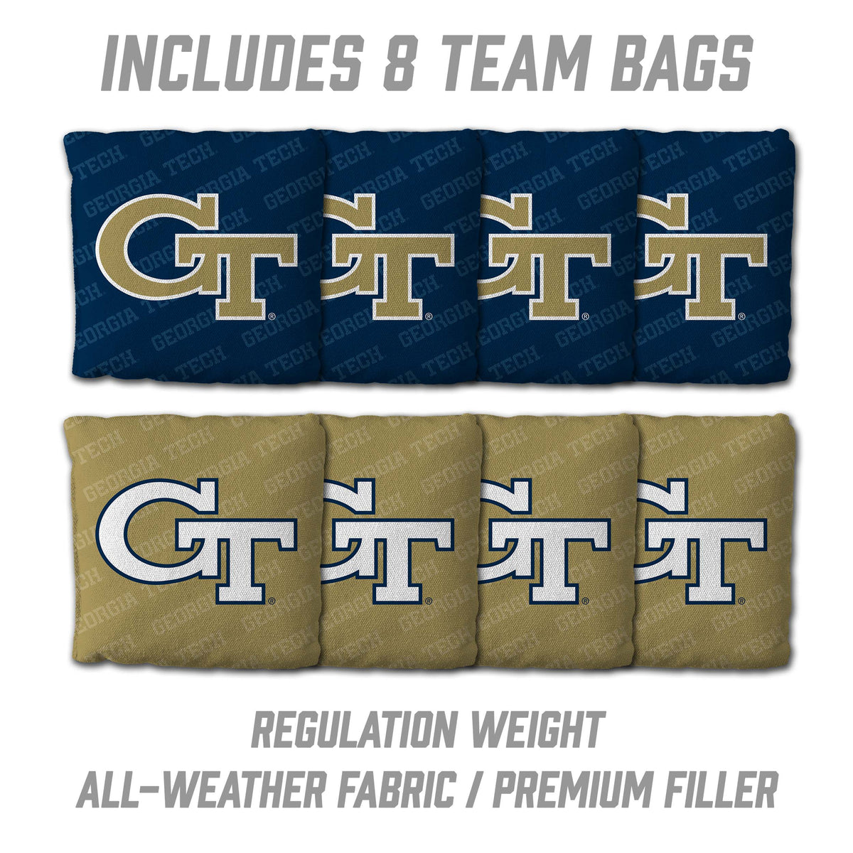 Georgia Tech Yellow Jackets 2x4 All Wood Cornhole Game Set