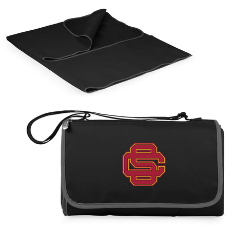 USC Trojans Outdoor Picnic Blanket and Tote - Black