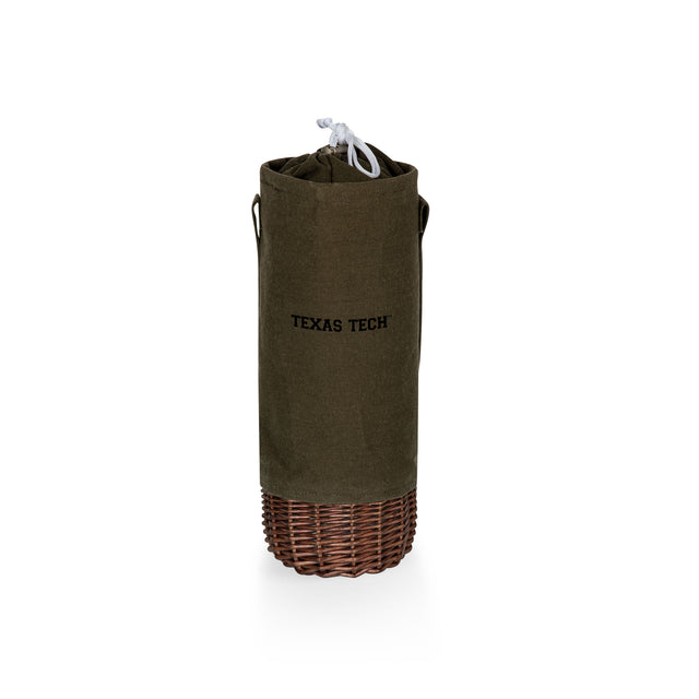Texas Tech Red Raiders Malbec Insulated Canvas and Willow Wine Bottle Basket