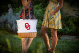 Oklahoma Sooners Coronado Canvas and Willow Basket Tote