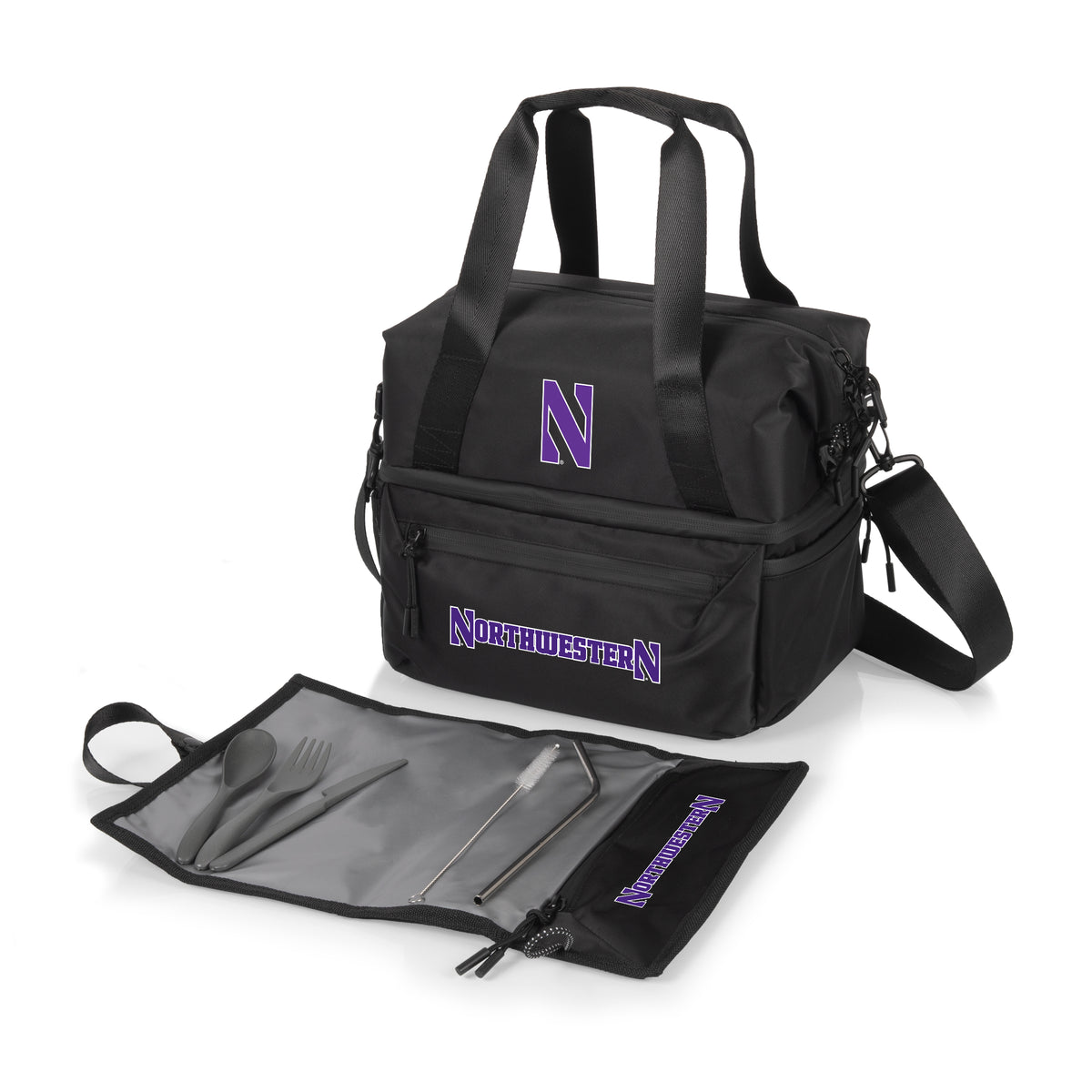 Northwestern Wildcats Eco-Friendly Lunch Bag Cooler with Utensils