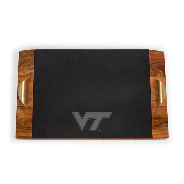 Virginia Tech Hokies Covina Acacia and Slate Serving Tray