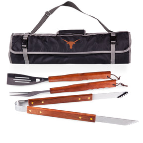 Texas Longhorns 3-Piece BBQ Tote & Grill Set