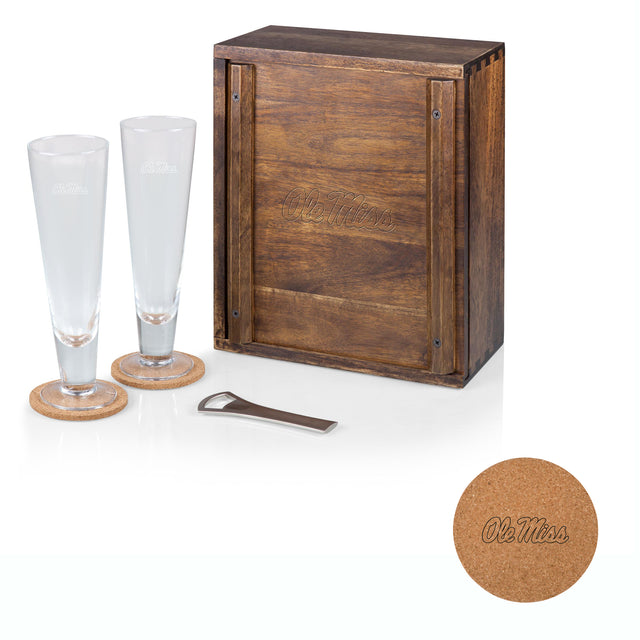 Mississippi Rebels Pilsner Beer Glass Gift Set