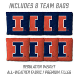 Illinois Fighting Illini 2x4 All Wood Cornhole Game Set