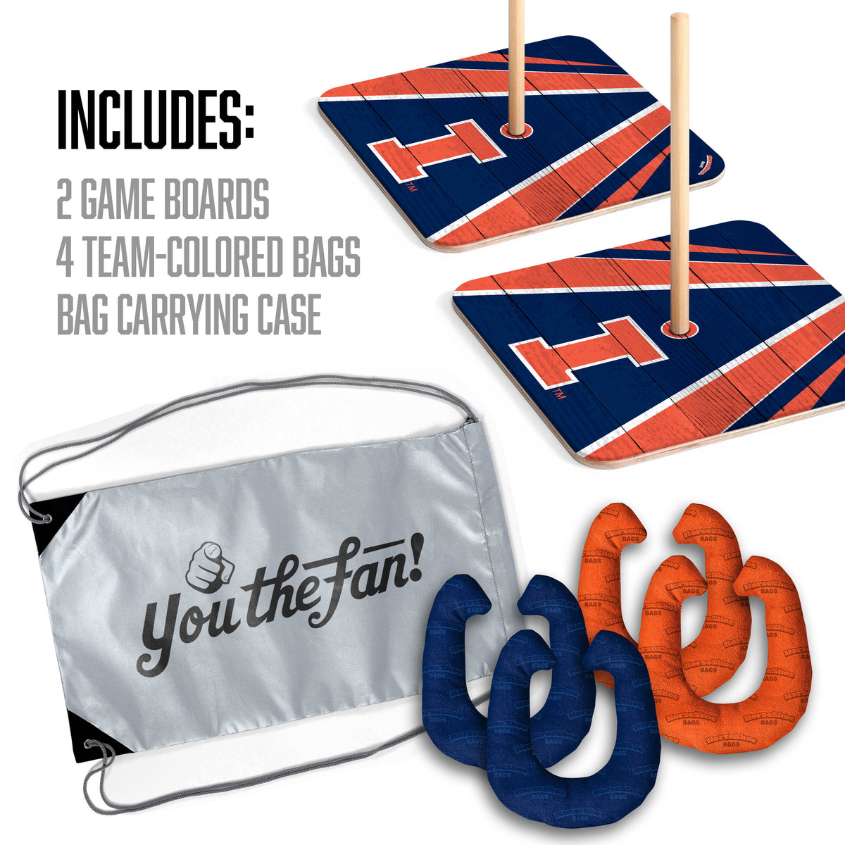 Illinois Fighting Illini Horseshoe Bag Game