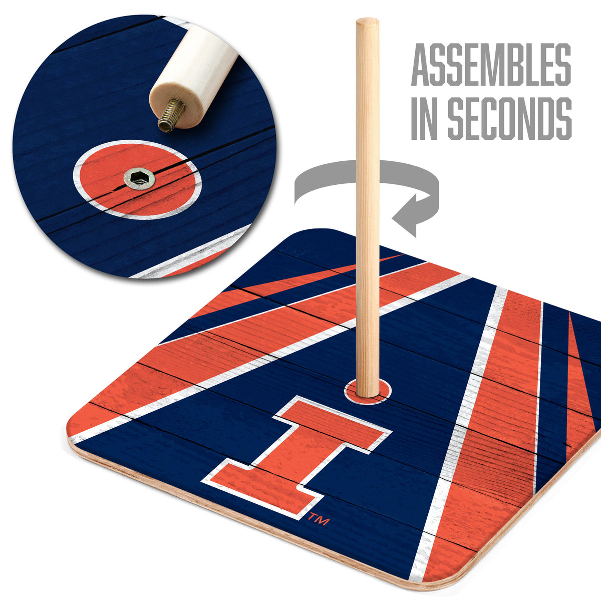 Illinois Fighting Illini Horseshoe Bag Game