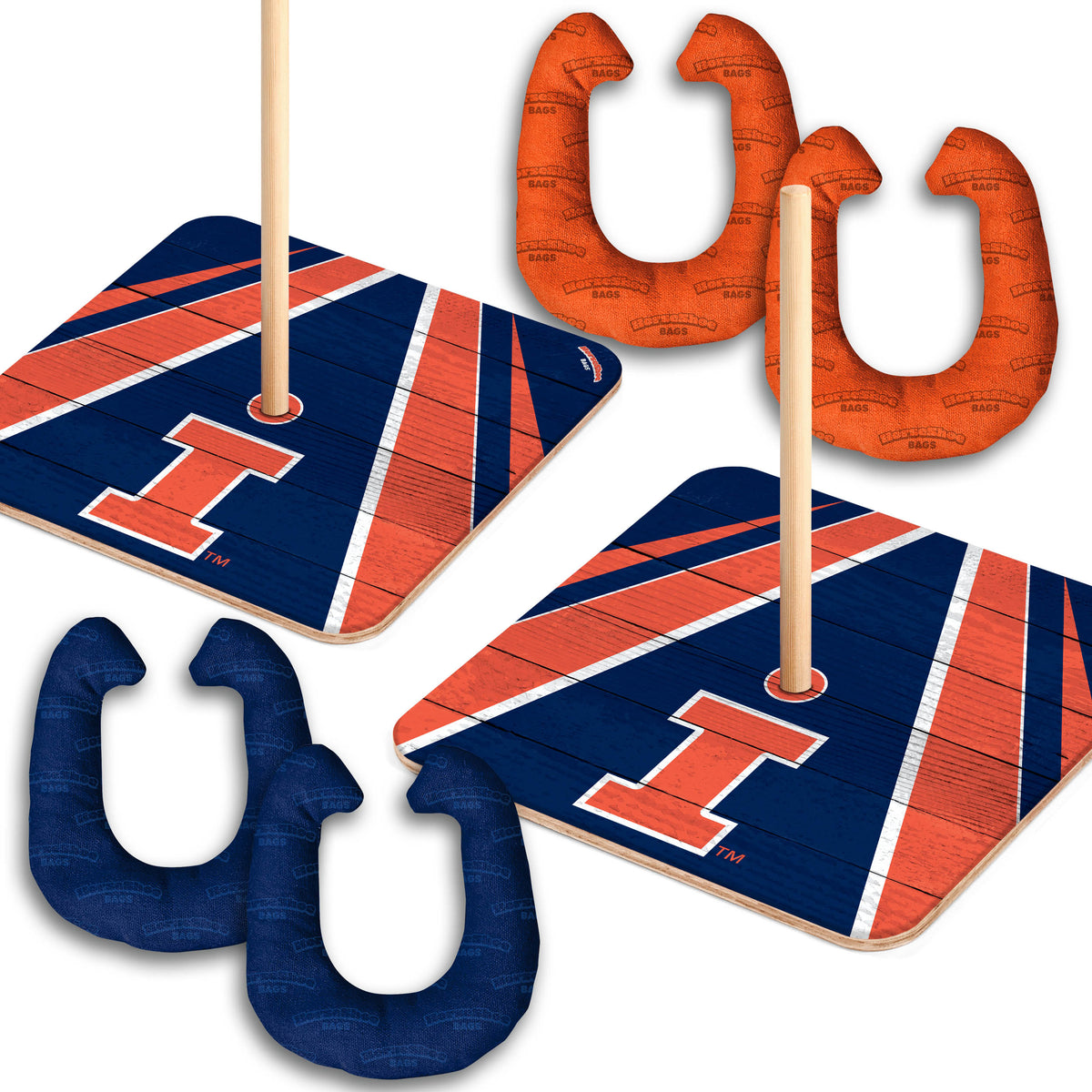 Illinois Fighting Illini Horseshoe Bag Game