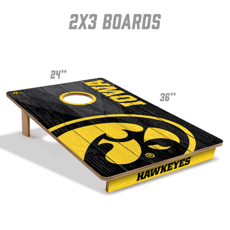 Iowa Hawkeyes 2x3 All Wood Cornhole Game Set