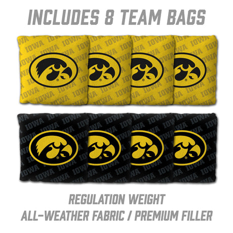 Iowa Hawkeyes 2x4 All Wood Cornhole Game Set