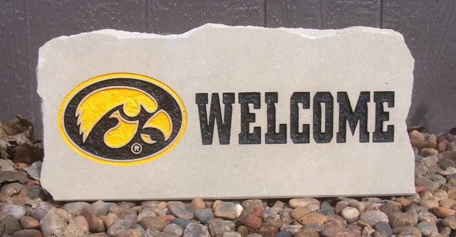 Show your love for the Iowa Hawkeyes when you add this Engraved Limestone Decorative Stone to your collection.