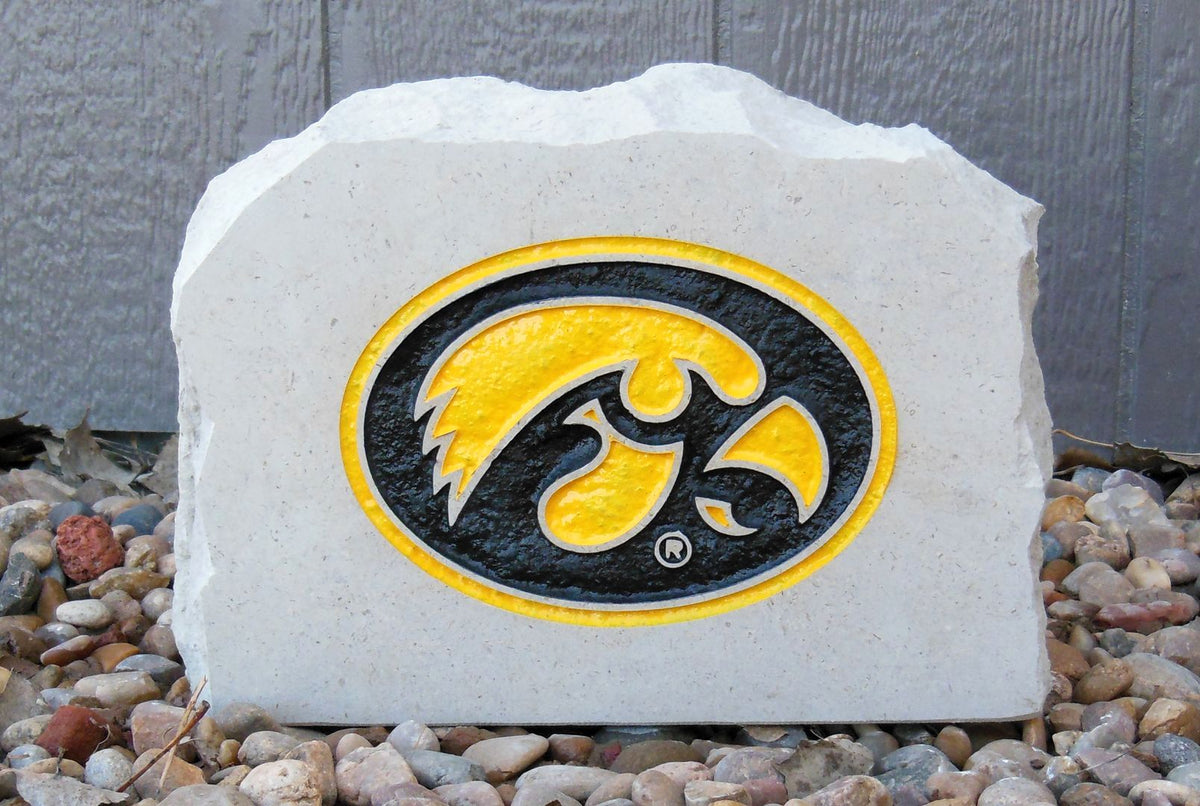 Show your love for the Iowa Hawkeyes when you add this Engraved Limestone Decorative Stone to your collection.