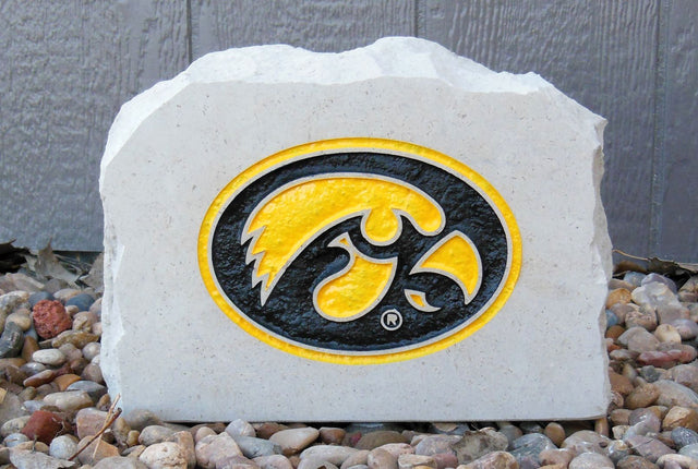 Show your love for the Iowa Hawkeyes when you add this Engraved Limestone Decorative Stone to your collection.