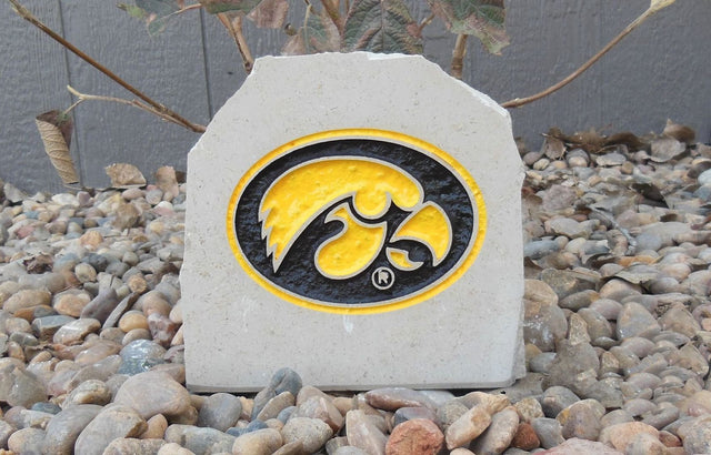 Show your love for the Iowa Hawkeyes when you add this Engraved Limestone Decorative Stone to your collection.