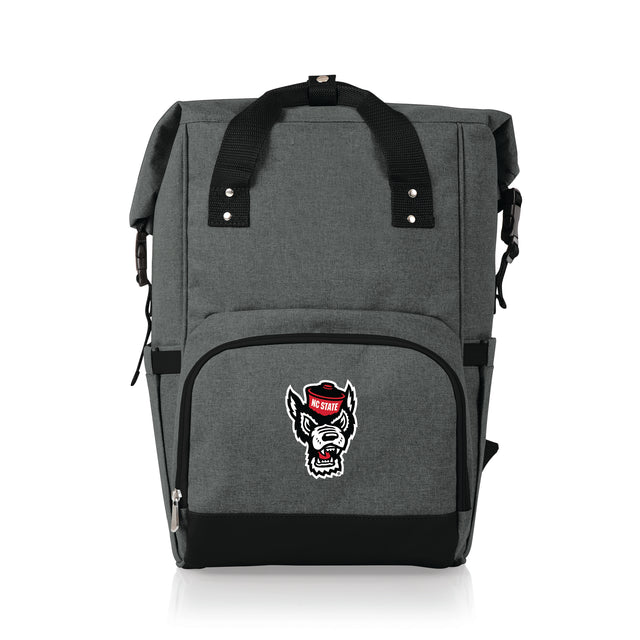 NC State Wolfpack On The Go Roll-Top Cooler Backpack