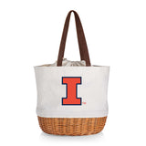 Illinois Fighting Illini Coronado Canvas and Willow Basket Tote