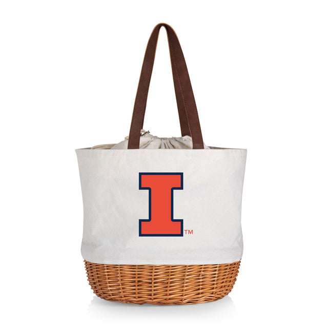Illinois Fighting Illini Coronado Canvas and Willow Basket Tote