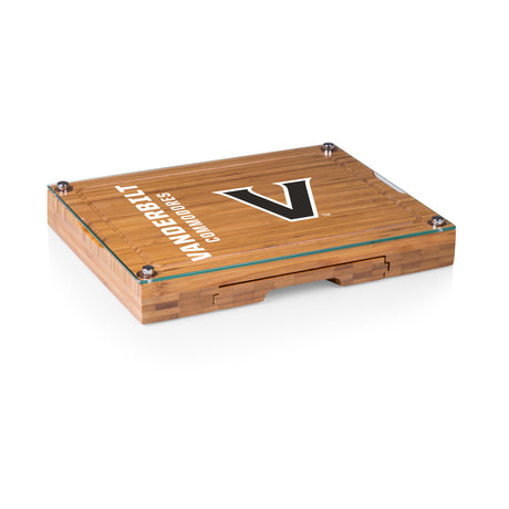 Vanderbilt Commodores Concerto Glass Top Cheese Cutting Board & Tools Set