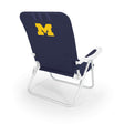 Michigan Wolverines Monaco Reclining Beach Backpack Chair
