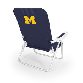 Michigan Wolverines Monaco Reclining Beach Backpack Chair