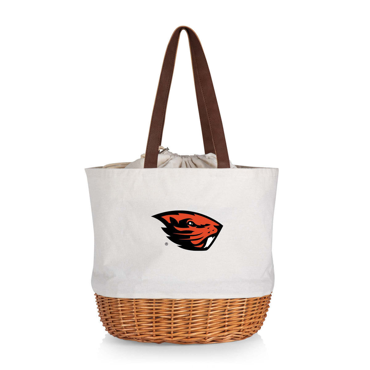 Oregon State Beavers Coronado Canvas and Willow Basket Tote