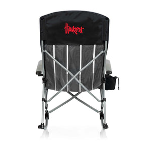 Nebraska Huskers Outdoor Rocking Camp Chair